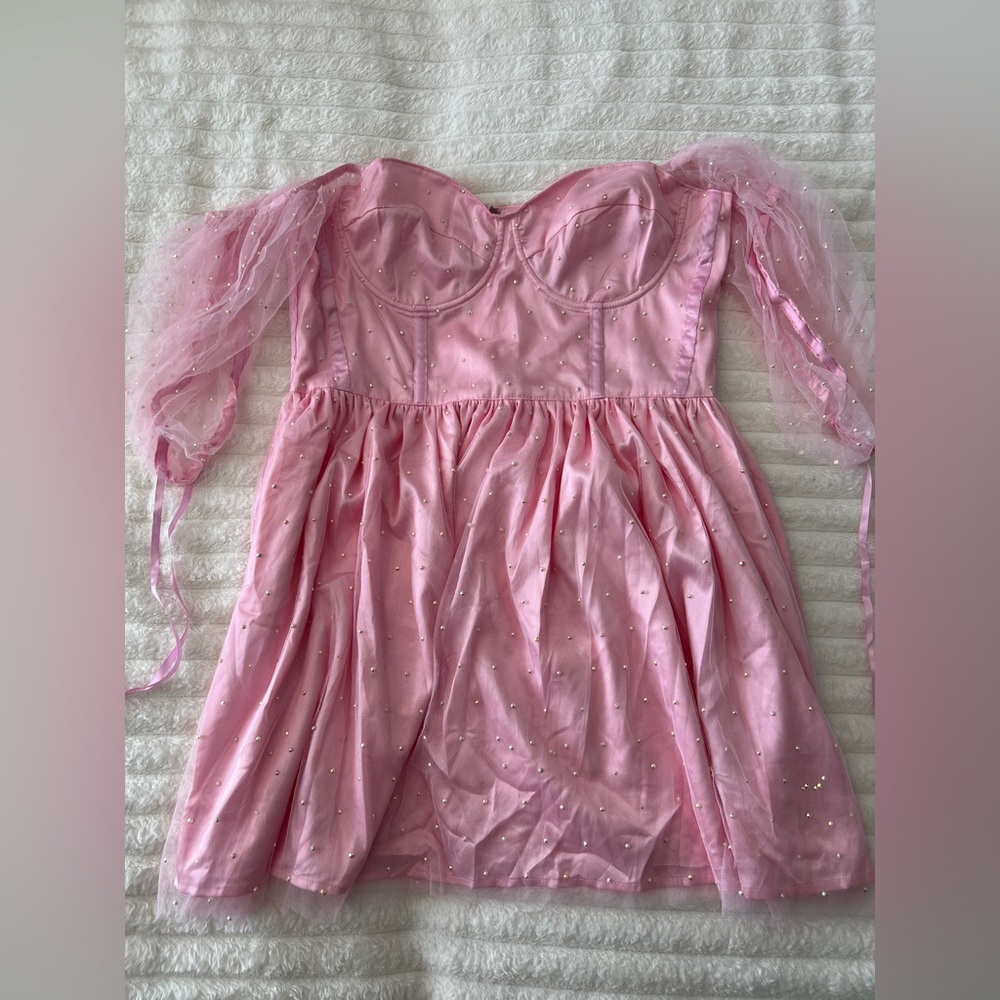 Pure Bliss Rhinestone Babydoll Dress Sugar Thrillz RARE XXL